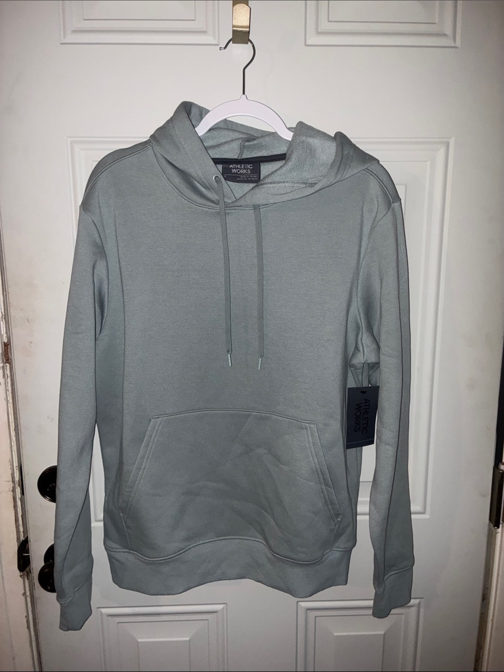 Athletic Works Men's Hooded Pullover Sweatshirt - Sage Green
